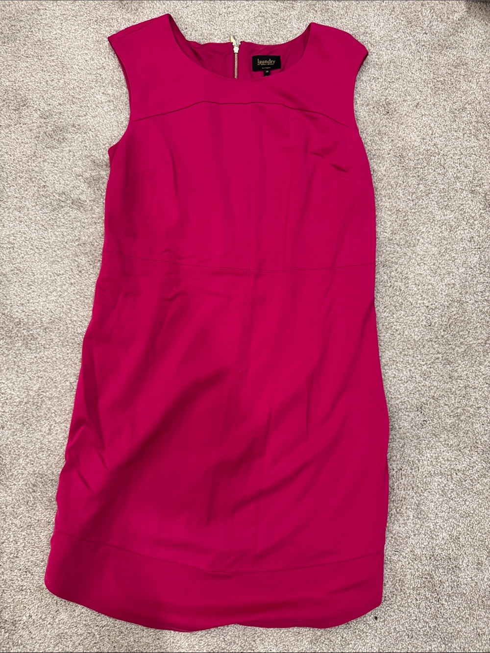 Laundry By Shelli Segal Hot Pink Cap-Sleeve Sheath Dress